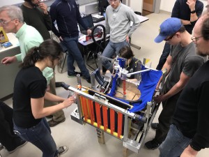 students building robot