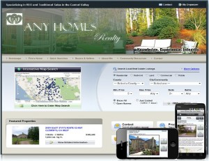 Any Homes Realty Website Home Page 