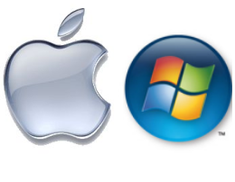 Apple Logo And Microsoft Logo