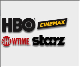 HBO Cinemax Showtime & Starz logos 