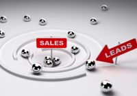 Lead_Generation_red "lead" arrow pointing to red "sales" sign 