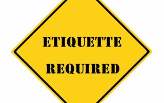 Etiquette Required Sign