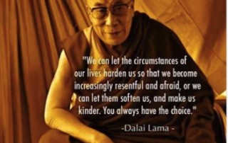 Dali Lama With An Inspirational Quote In White Text