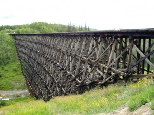 old wood bridge