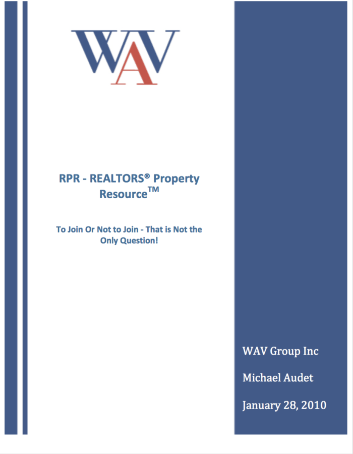 RPR – REALTORS Property Resource