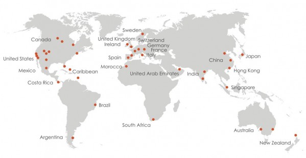 Pacific Union World Map