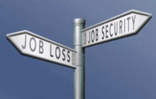 job loss and security street signs