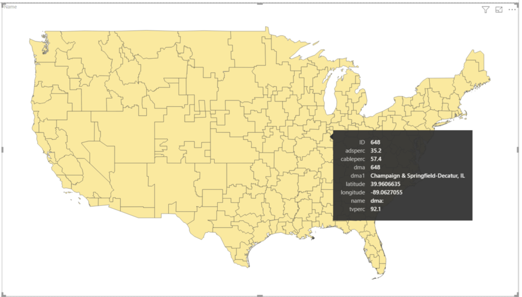 DMA Power BI Map