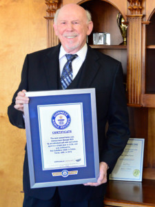 Ben Caballero holding Guinness World Record