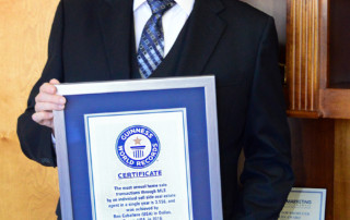 Ben Caballero holding Guinness World Record