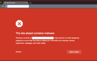 Chrome blacklist unsafe web site notification