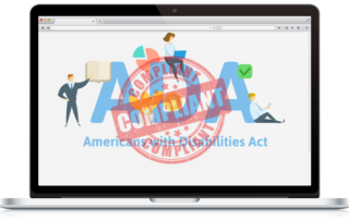 ADA Compliant Web Site Graphic on a laptop