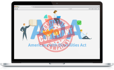 ADA Compliant Web Site Graphic on a laptop