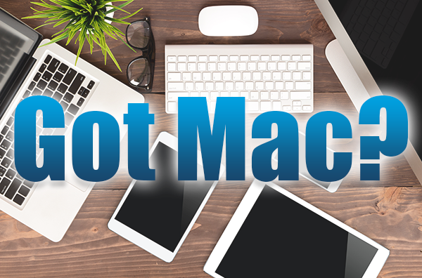 background image: various apple devices (ipad, iphone, macbook pro) text: "Got Mac?"