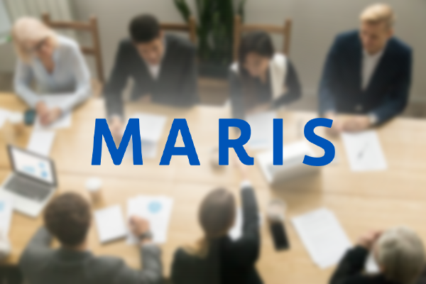 maris logo - main. board members stock photo- background image