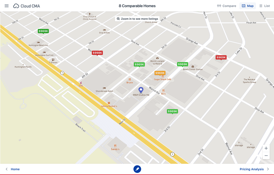 Cloud CMA interactive map