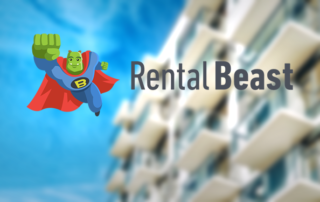 rental beast logo on an apartment complex