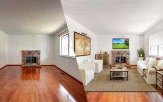 before and after virtual staging