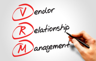 VRM acronym Vendor relationship management, business concept