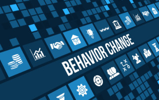 Behavior Change concept image with business icons and copyspace