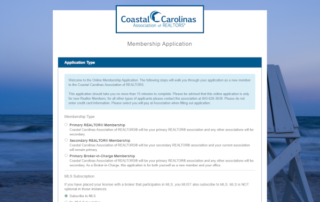 Example of Coastal Carolinas Online Application