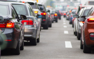 Cars on highway in traffic