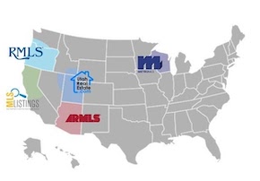 Agent Inbox - Map of five MLS groups in Us