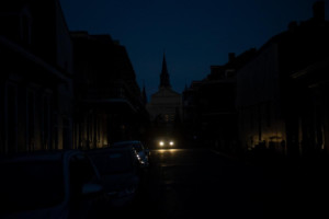 Blacked out street in Louisiana