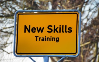 Road Sign for New Skills Training
