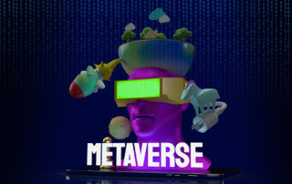 The headset on tablet for metaverse or technology concept 3d rendering