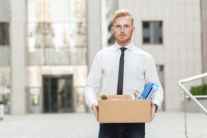 Man holding box - fired