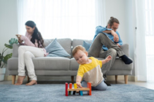 parents not paying attention to child on their phones