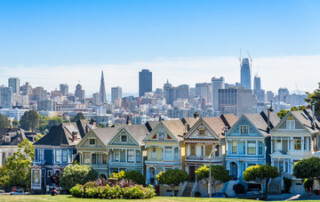 san fran skyline and neighborhood