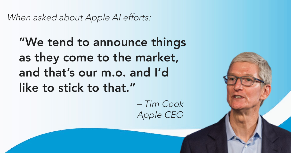 Tim Cook Apple quote regarding AI
