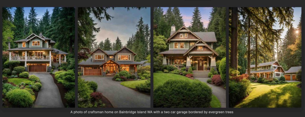 AI created Bainbridge Island homes